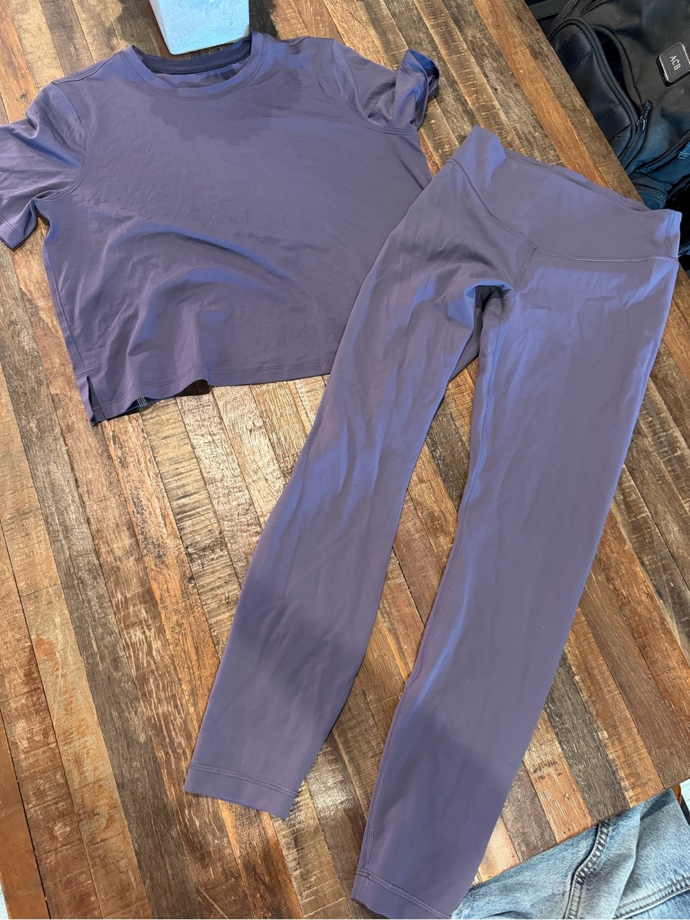 lululemon athletica Purple High-Waist Leggings and Tee Set - Picture 2 of 2